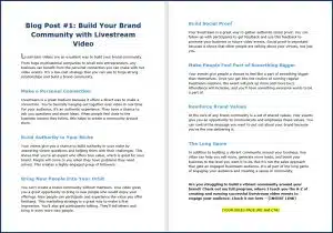 Live Video Marketing - Blog Post 1