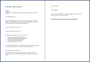 Build Your Audience Using Social Media - Report Follow Up Email 1