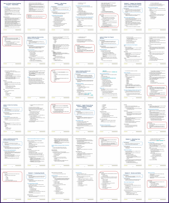 Create Your Group Coaching Program Cheat Sheet 1