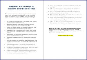 Promote & Market Your Business Book - Blog Post 3