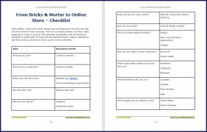 From Bricks & Mortar to Online Store – Checklist