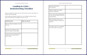 Leading in Crisis - Brainstorming Checklist