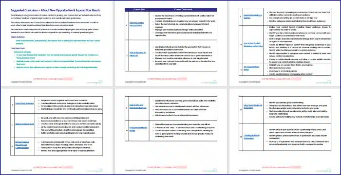 Expand Your Reach Suggested Curriculum