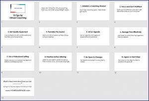 Virtual Coaching - 10 Tips Slideshow