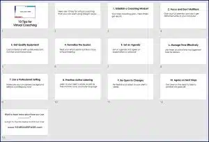 Virtual Coaching - 10 Tips Slideshow
