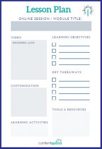 Online Course Lesson Plan