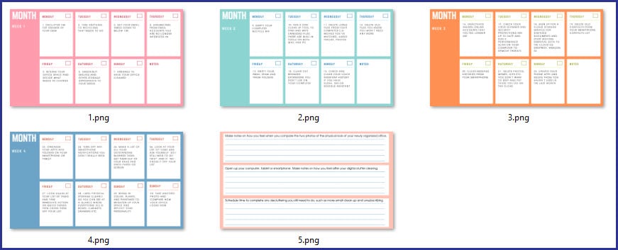 Decluttering Expansion Pack - 30-Day Challenge Canva Calendar Template