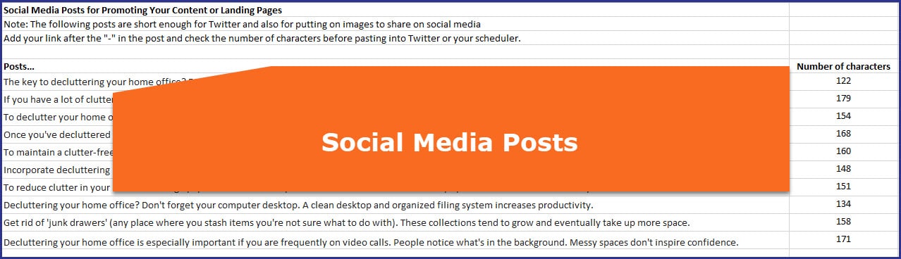 Decluttering Your Home Office 12 Decluttering Your Home Office - Social Media Posts