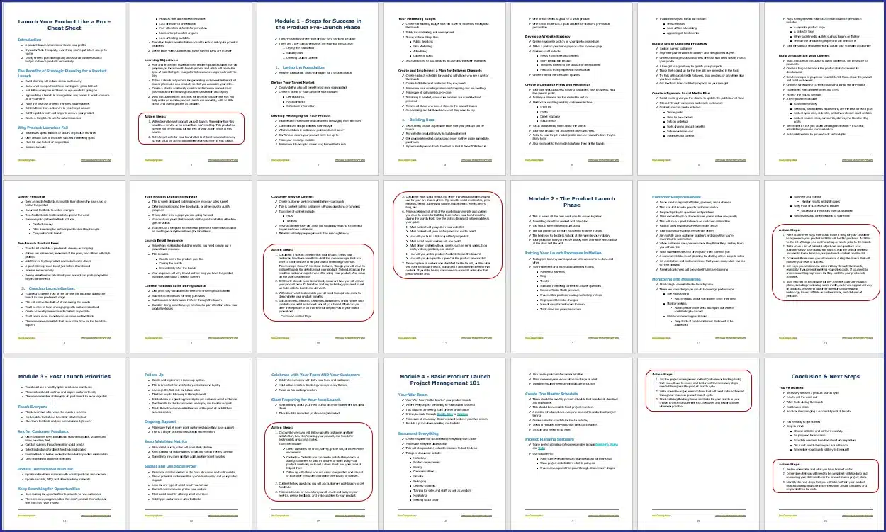 Launch Your Product Like a Pro - Cheat Sheet