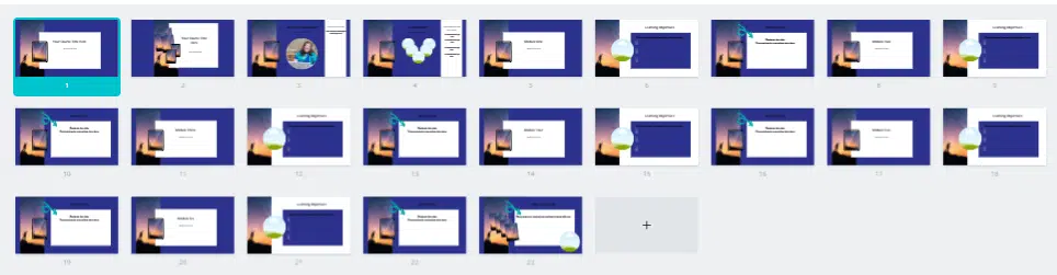 Slide Addition Thumbnails