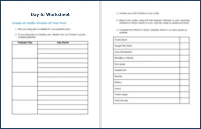 ContentRepurposing DailyWorksheets6