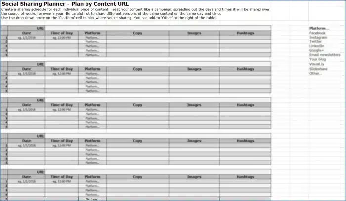 ContentRepurposing DailyWorksheets7 SocialSharingPlanner2