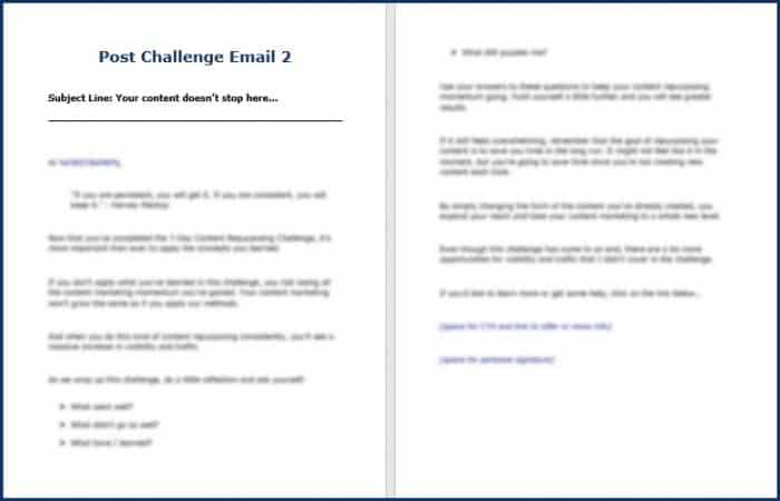 ContentRepurposing PostChallenge Email2
