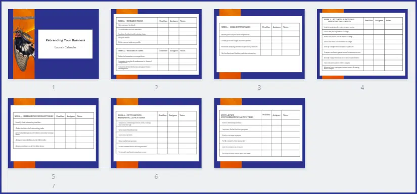 Rebranding Launch Calendar