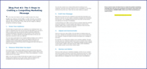 Create Your Marketing Message - Blog Post 2