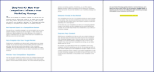 Create Your Marketing Message - Blog Post 3