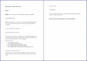 Create Your Marketing Message - Opt In Follow Up Email 1