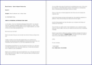 Create Your Marketing Message - Opt In Follow Up Email 5