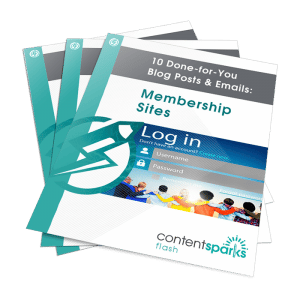 Done for you blog posts and emails on membership sites