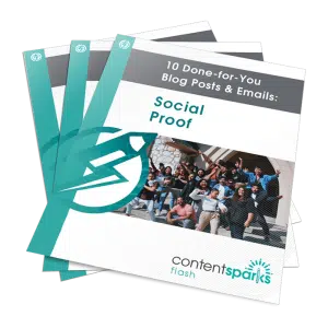 Done for you blog posts and emails on social proof