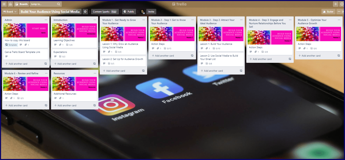 Build Audience - Trello Board