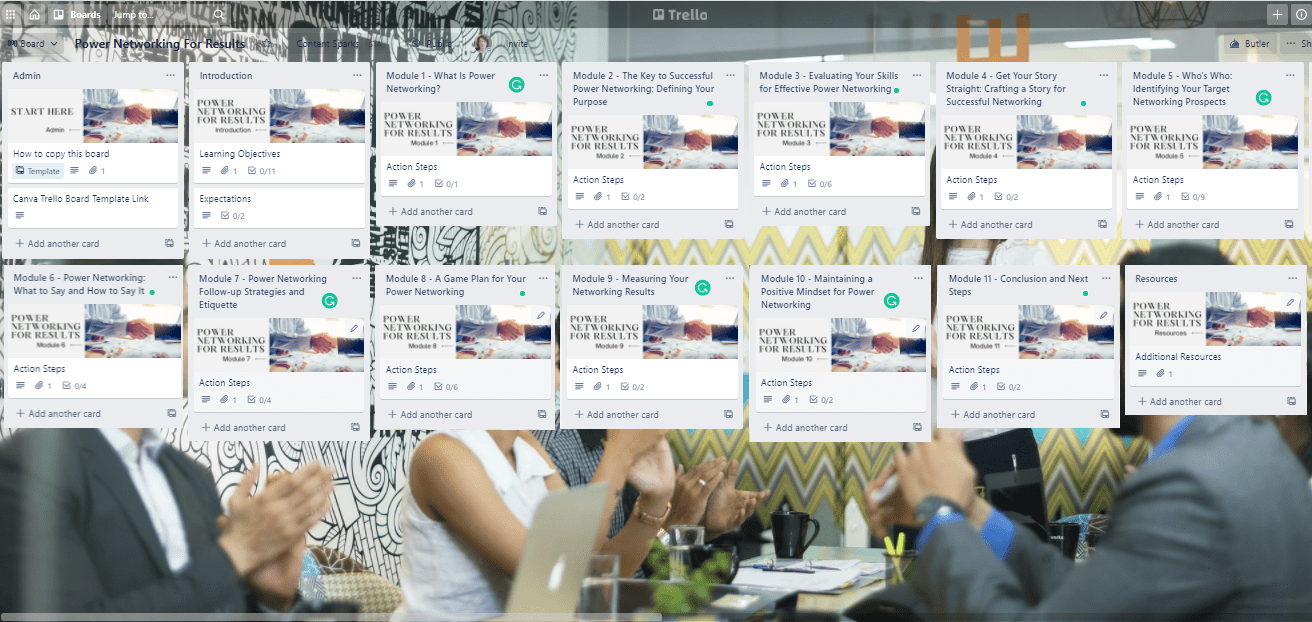 Power Networking for Results Ex Pack - Trello Board Power Networking for Results Ex Pack Trello Board