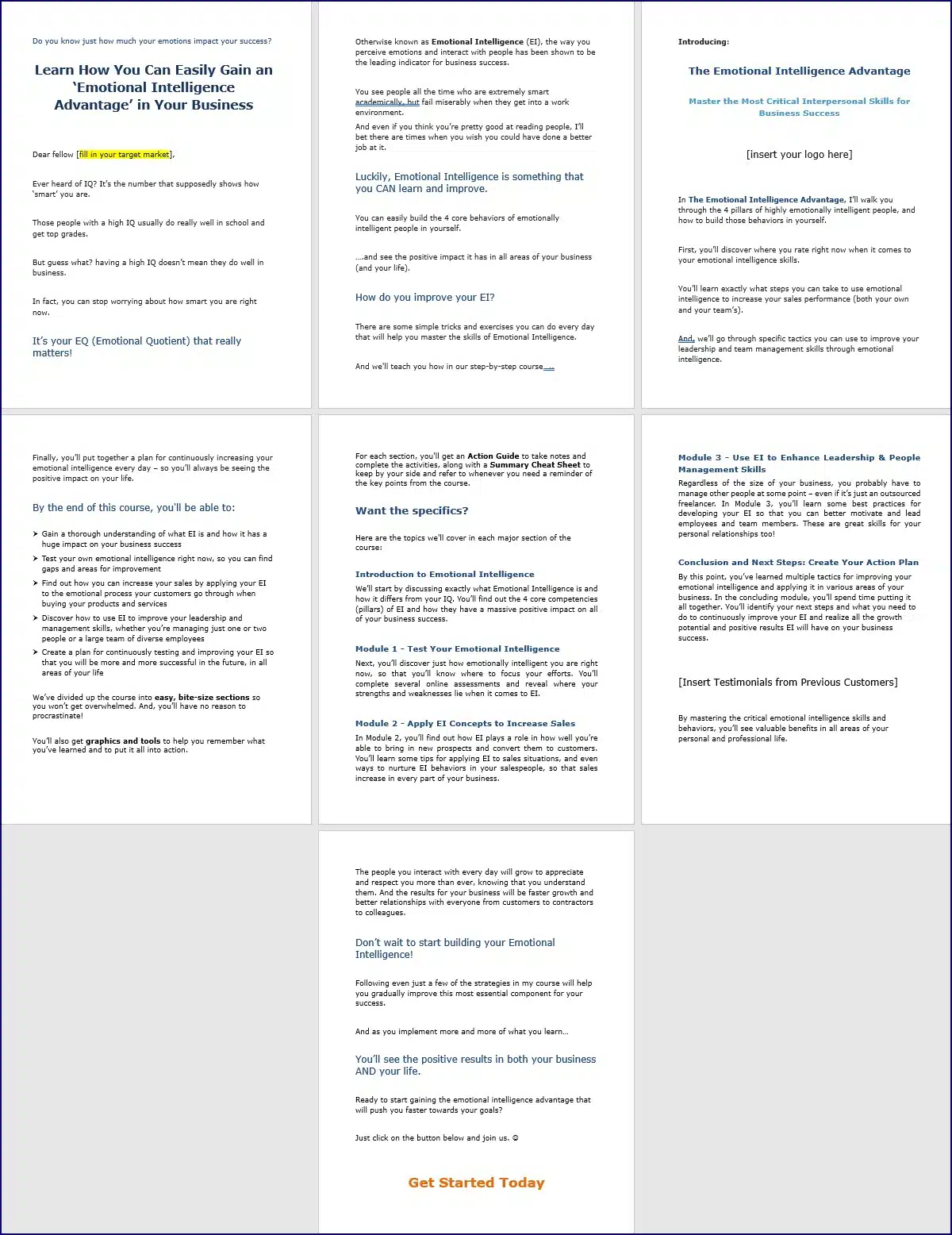 Emotional Intelligence Upgrade SalesPageCopy