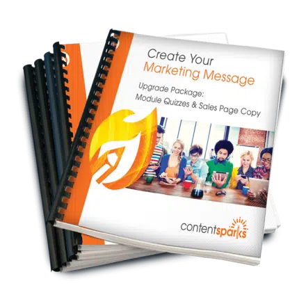 Create Your Marketing Message Upgrade Package