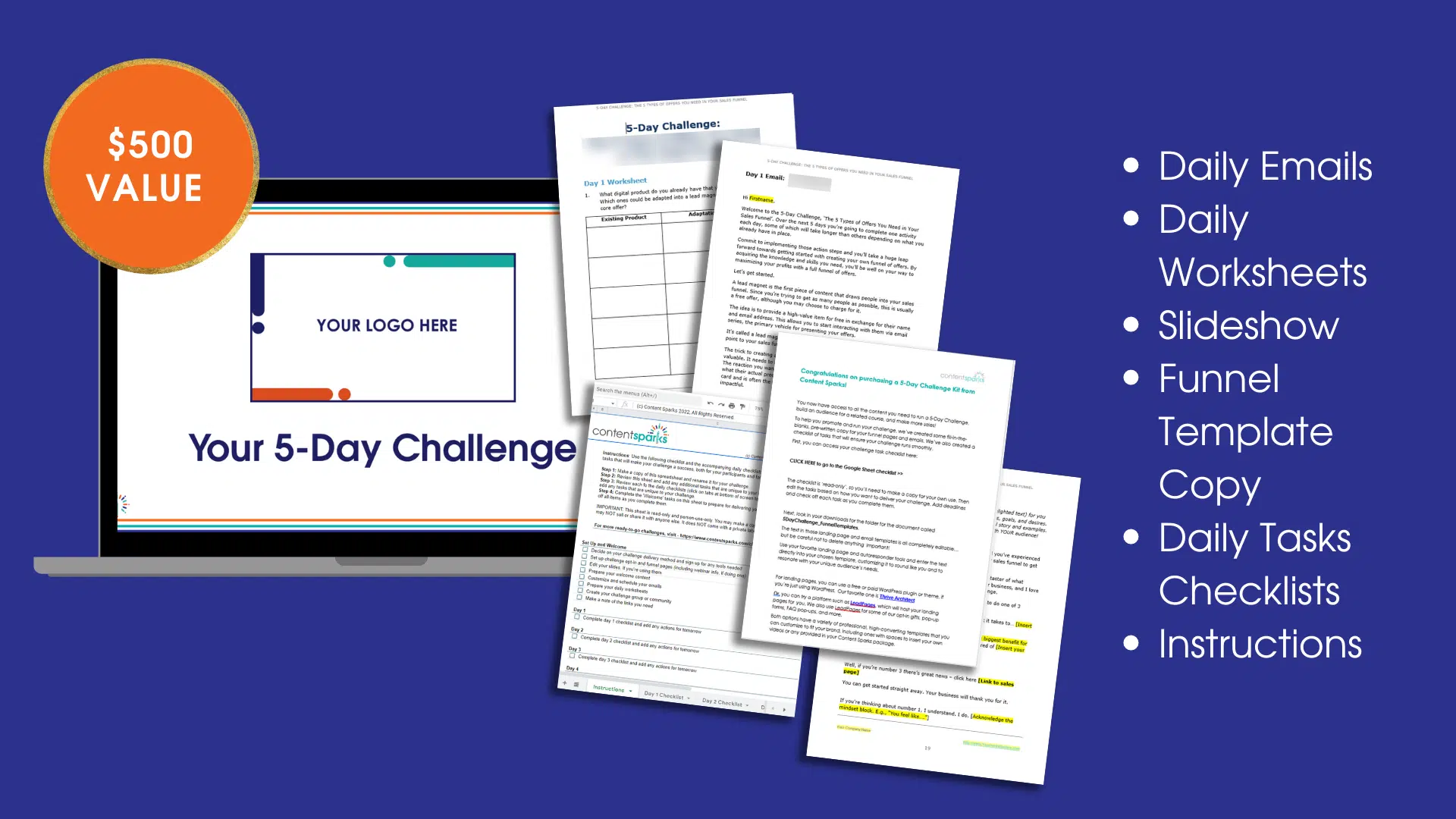 5-day challenge content kit