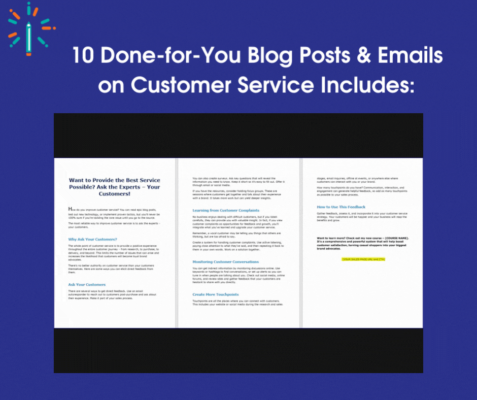 Bundle 7 Customer Service Sales Page gif