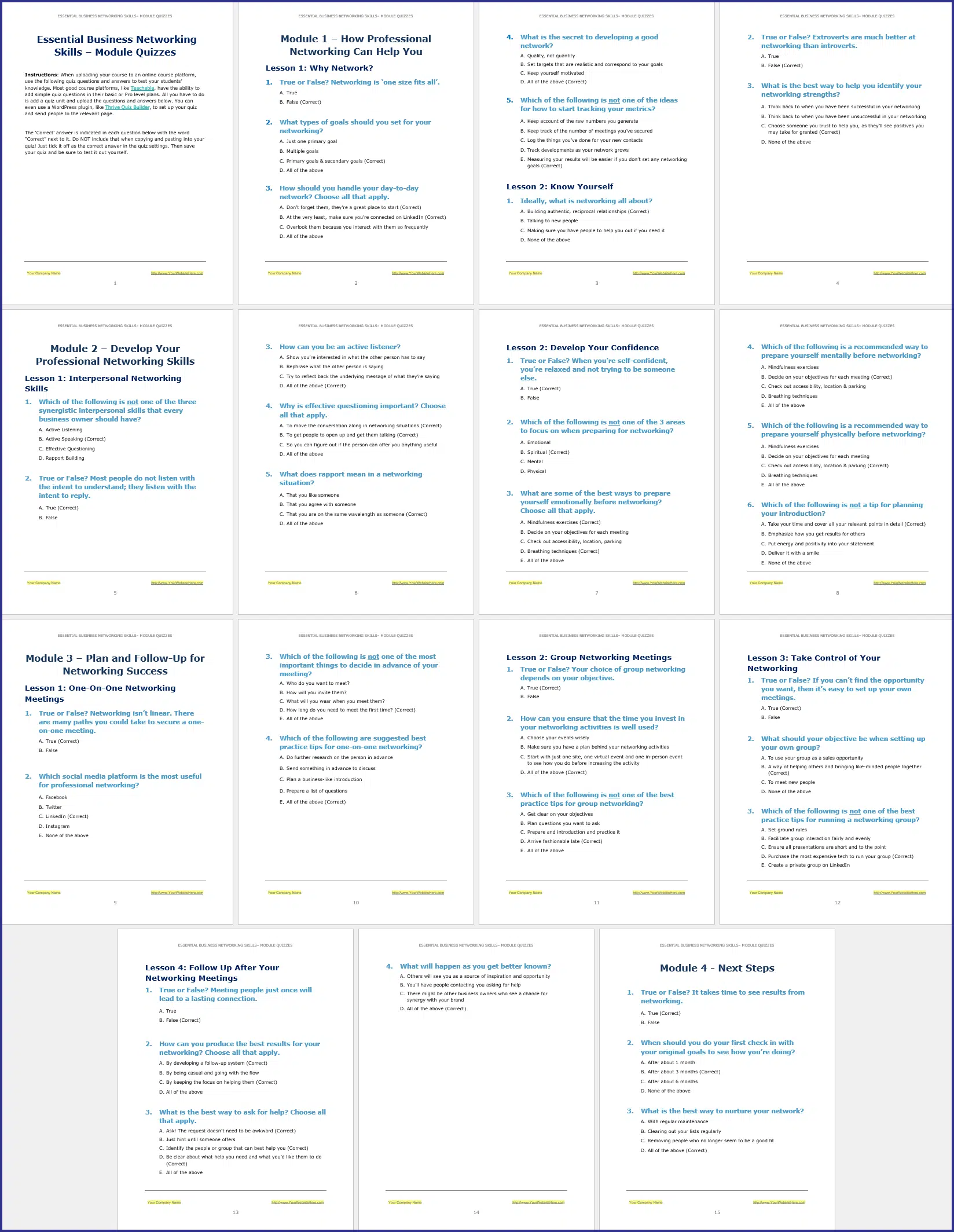 NetworkingSkillsUpgrade ModuleQuizzes