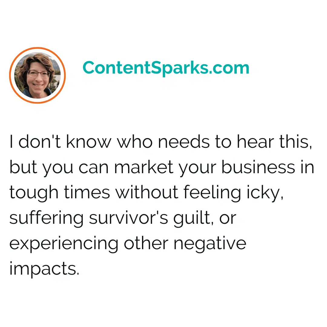 quote on marketing your business in tough times