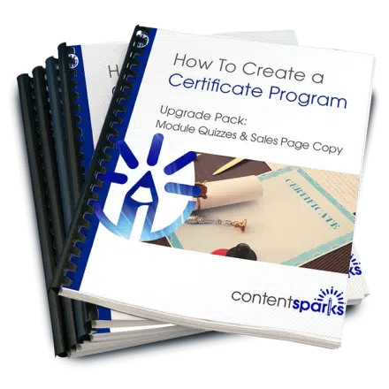 How To Create a Certificate Program – Upgrade Pack