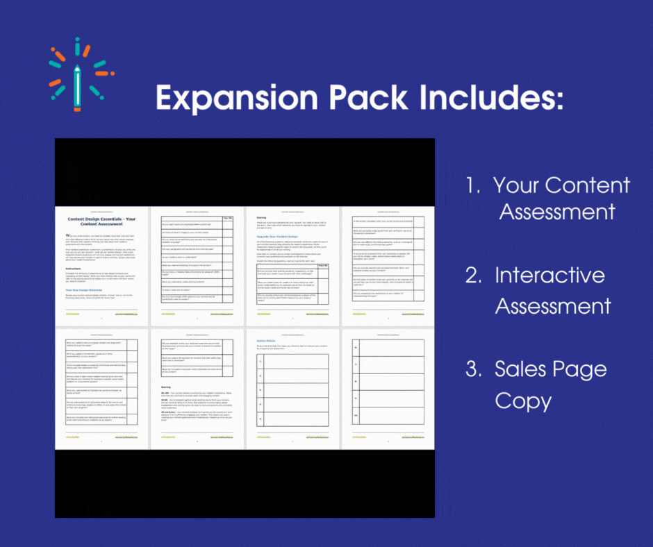 Content Design Essentials Ex Pack Sales Page gif