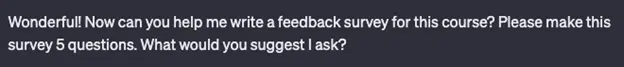 ChatGPT Prompts to Write Feedback Surveys 1