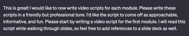 ChatGPT Prompts to Write Video Scripts 1