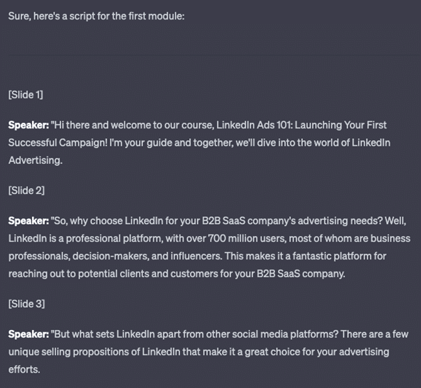 ChatGPT Prompts to Write Video Scripts 2