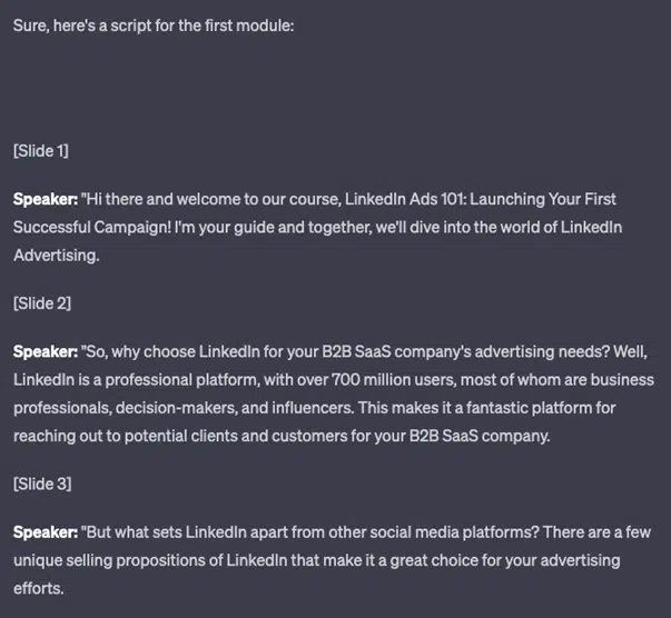 ChatGPT Prompts to Write Video Scripts 2