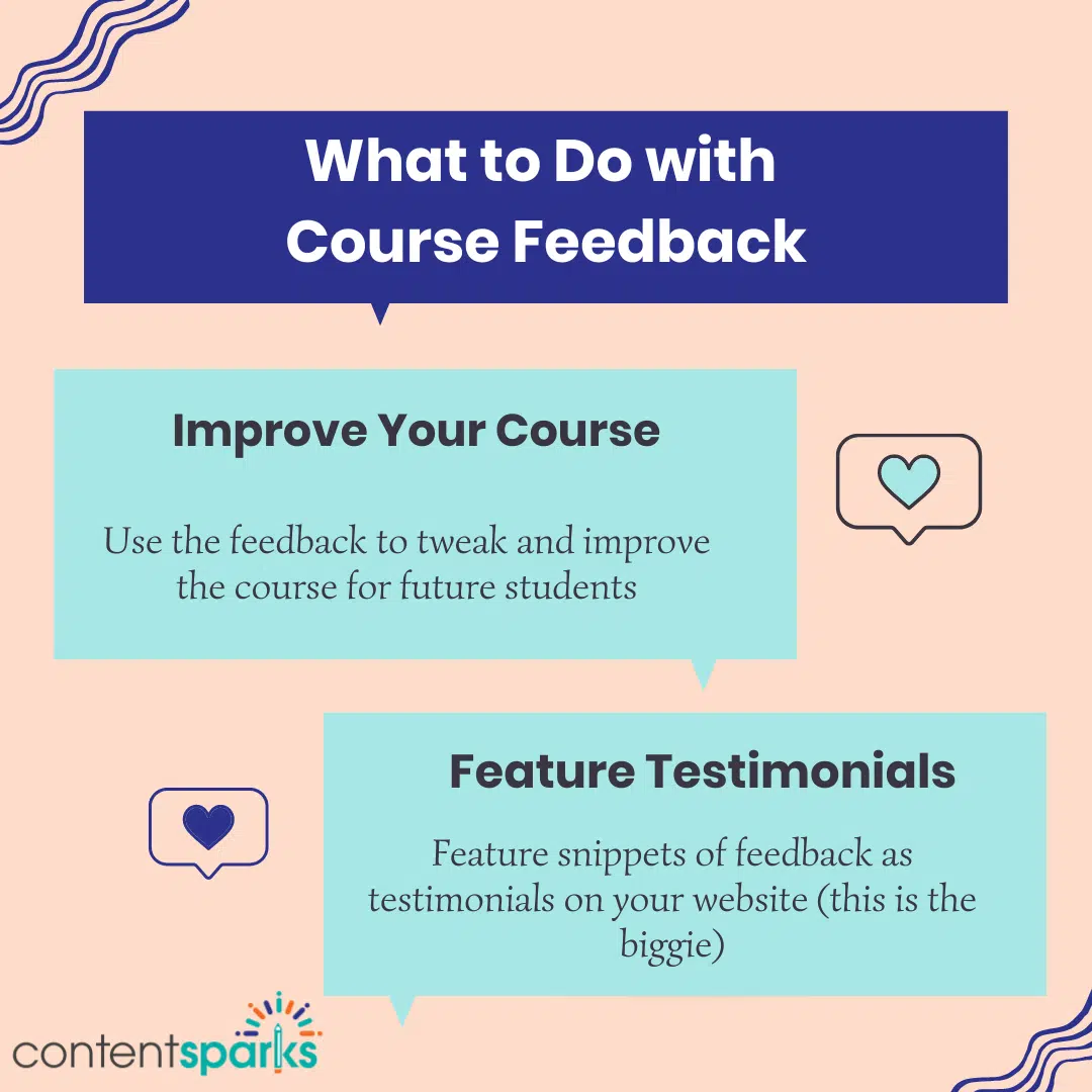 What to do with feedback from your online course