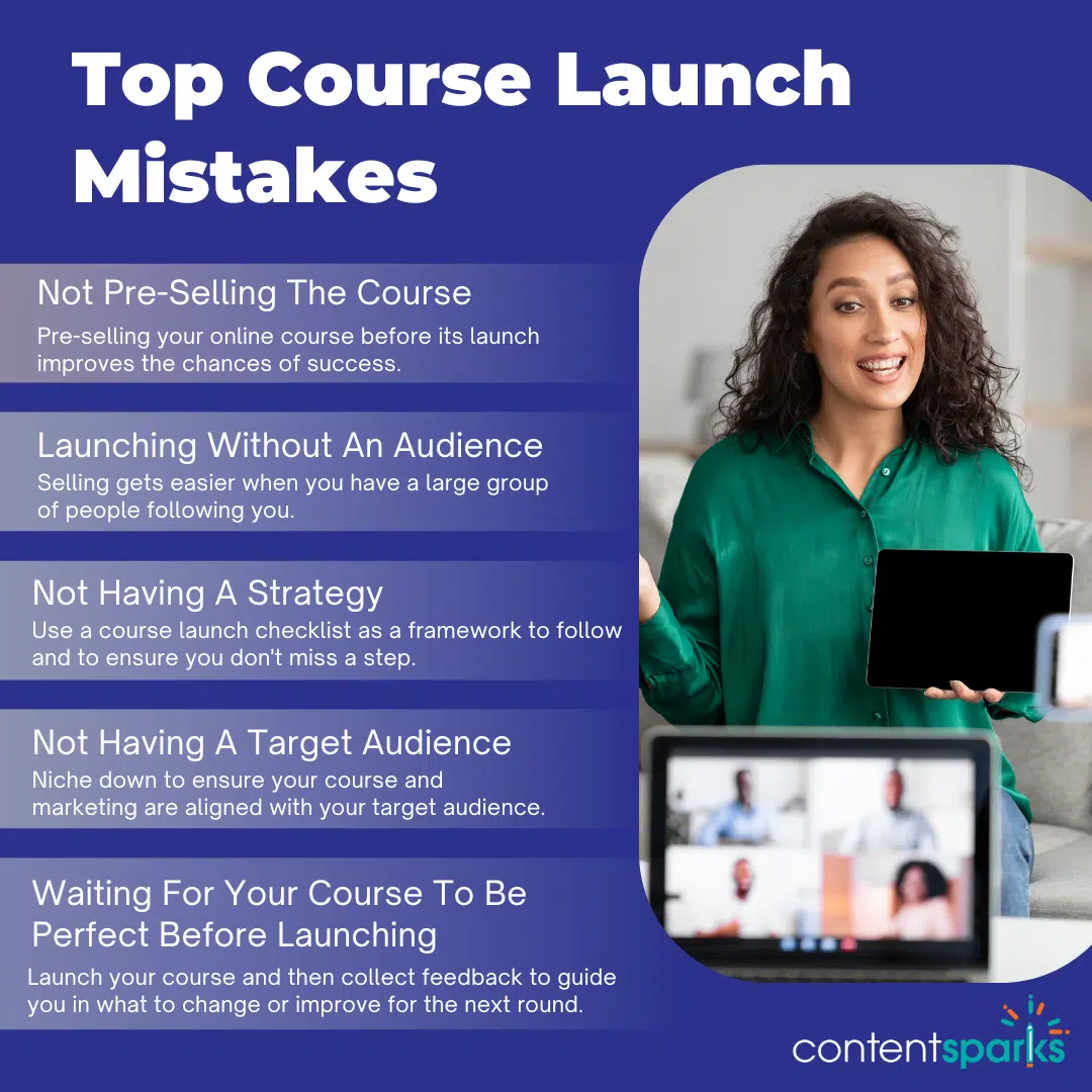 Blog Post Graphic Top Course Launch Mistakes