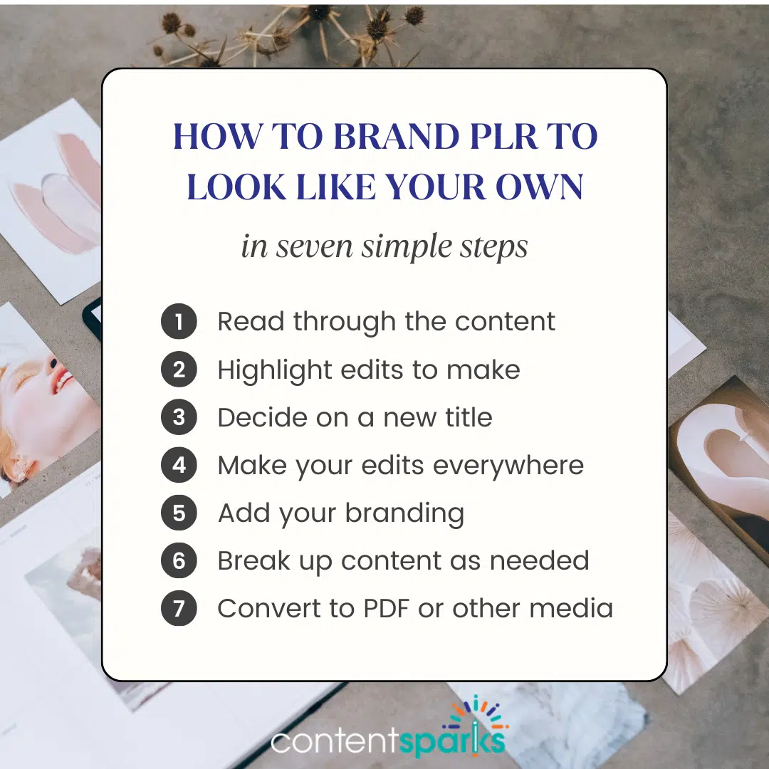 Blog Post Graphic How to Brand PLR to Look Like Your Own