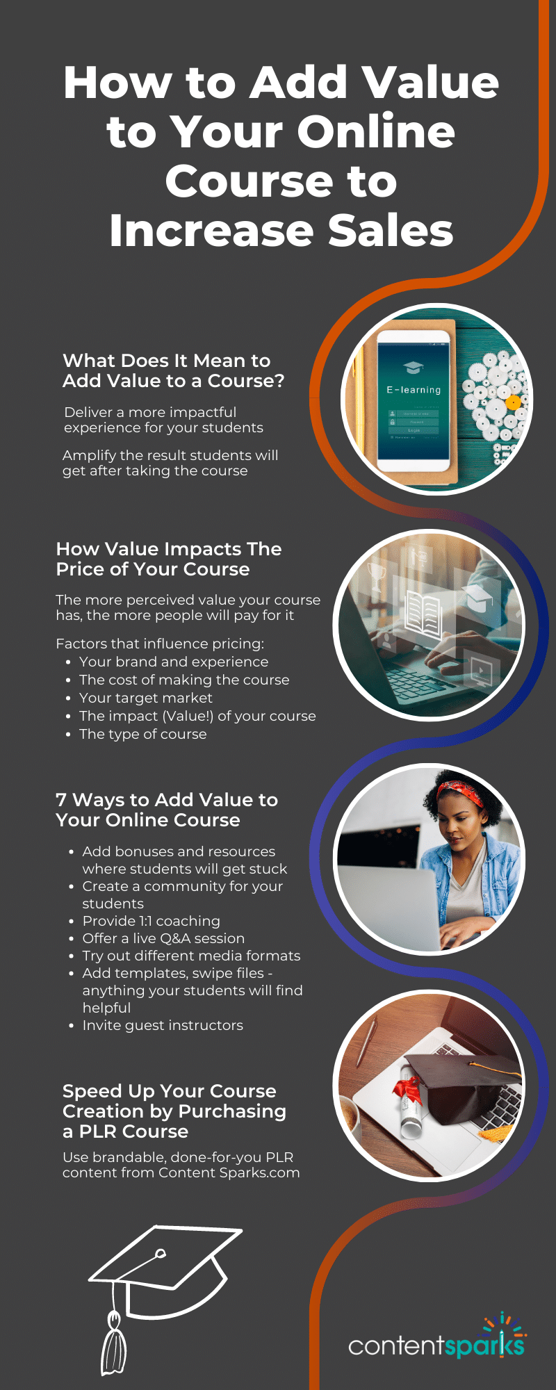Add Value to Online Course - Infographic