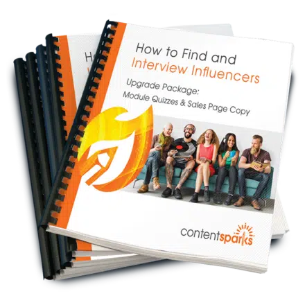 How to Find and Interview Influencers - Upgrade Pack