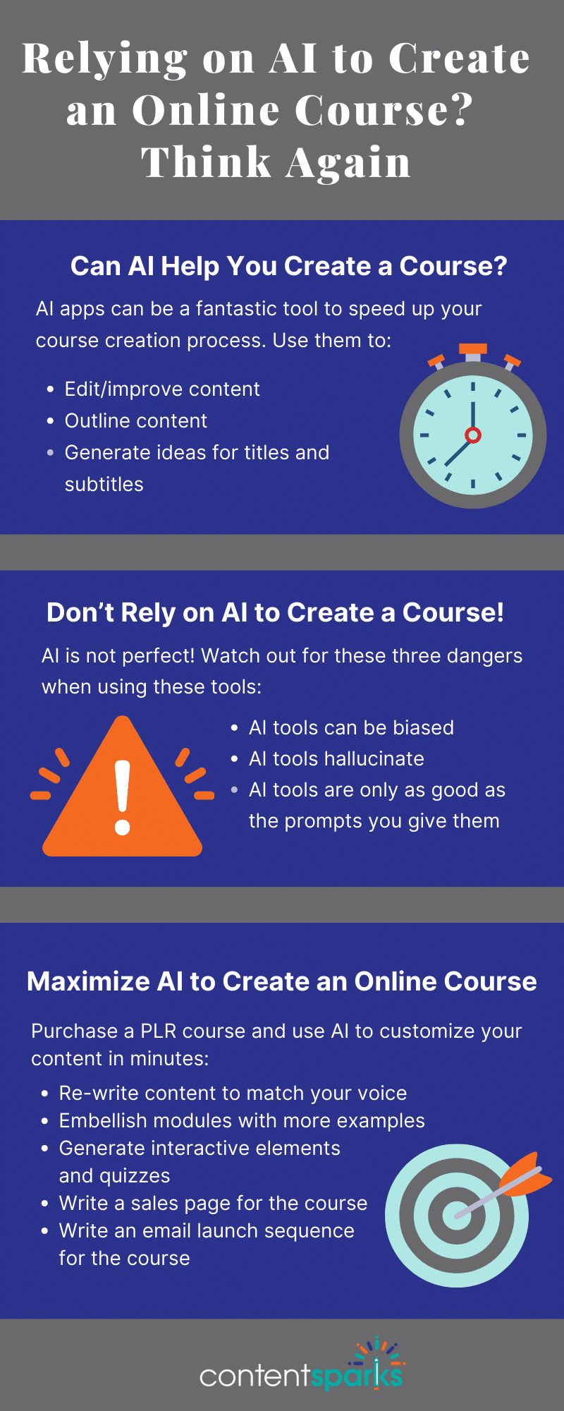 Blog Post Infographic - Relying on AI to Create an Online Course Think Again How to Maximize AI to Create an Online Course