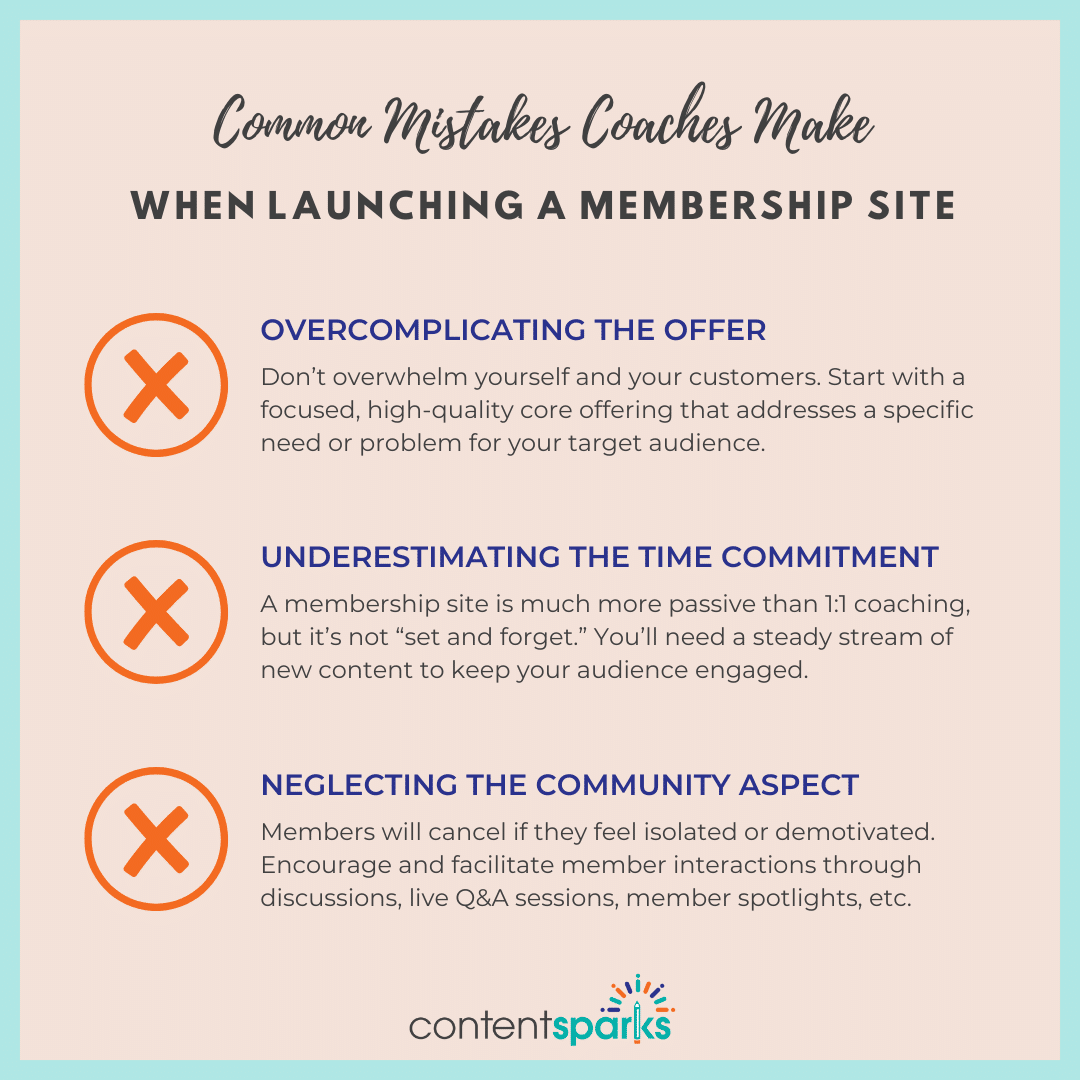 3 Mistakes Coaches Make When Launching a Membership Site