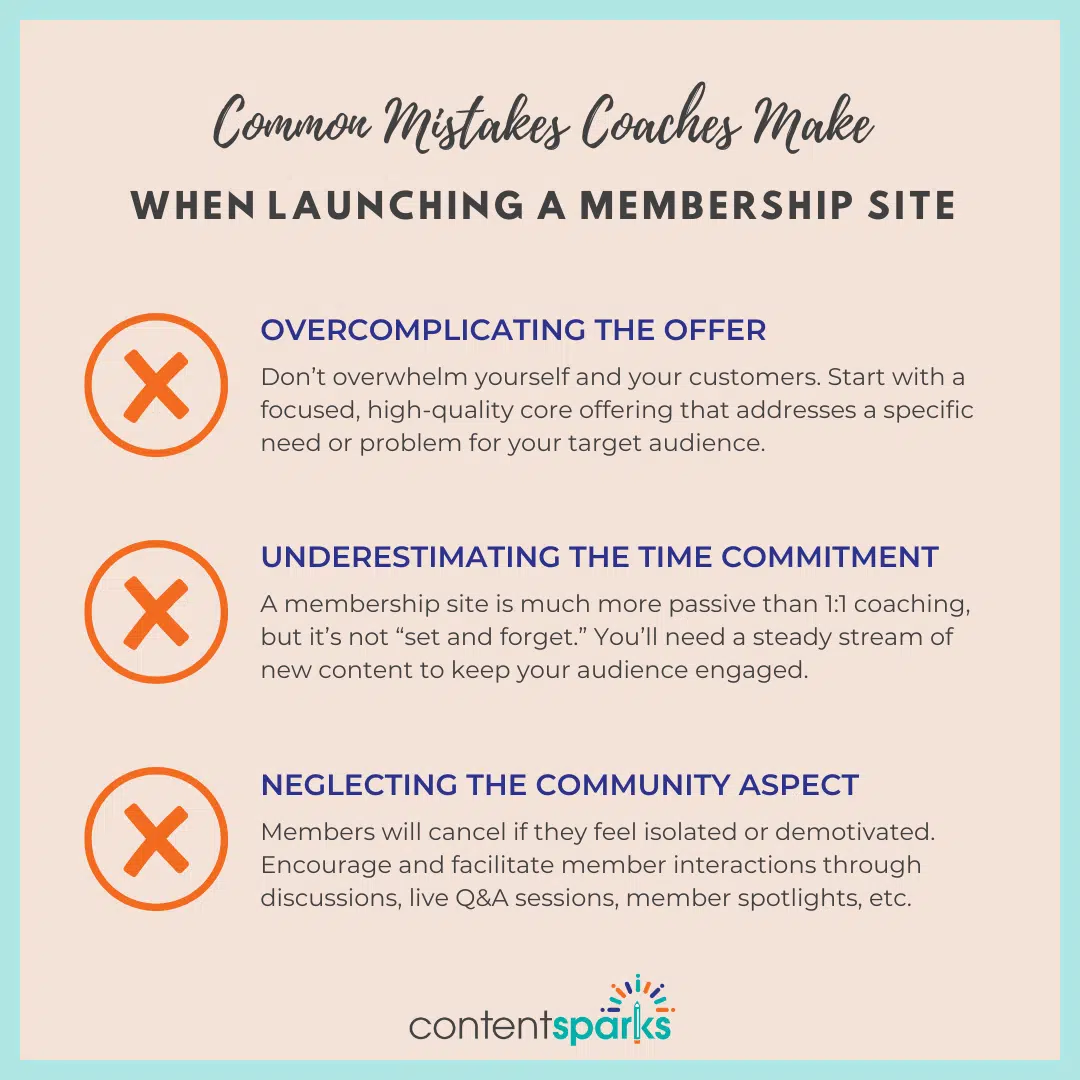 3 Mistakes Coaches Make When Launching a Membership Site