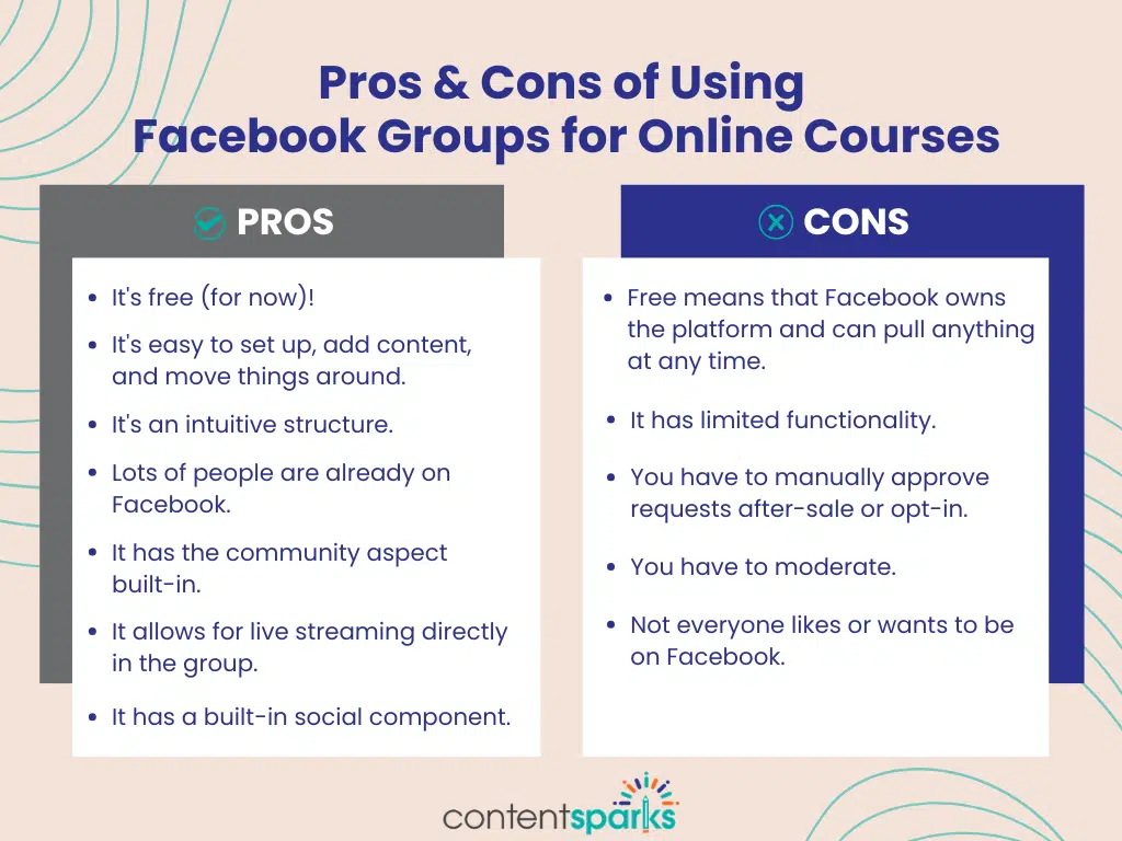 Pros & Cons of Using Facebook Groups for Online Courses