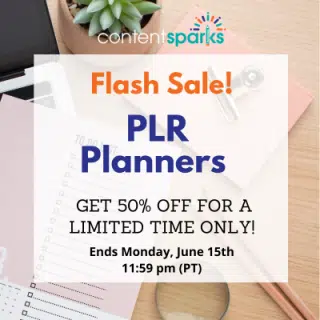 FLASH SALE: PLR Planners
