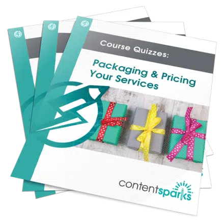 Packaging & Pricing Your Services PLR Course Quizzes