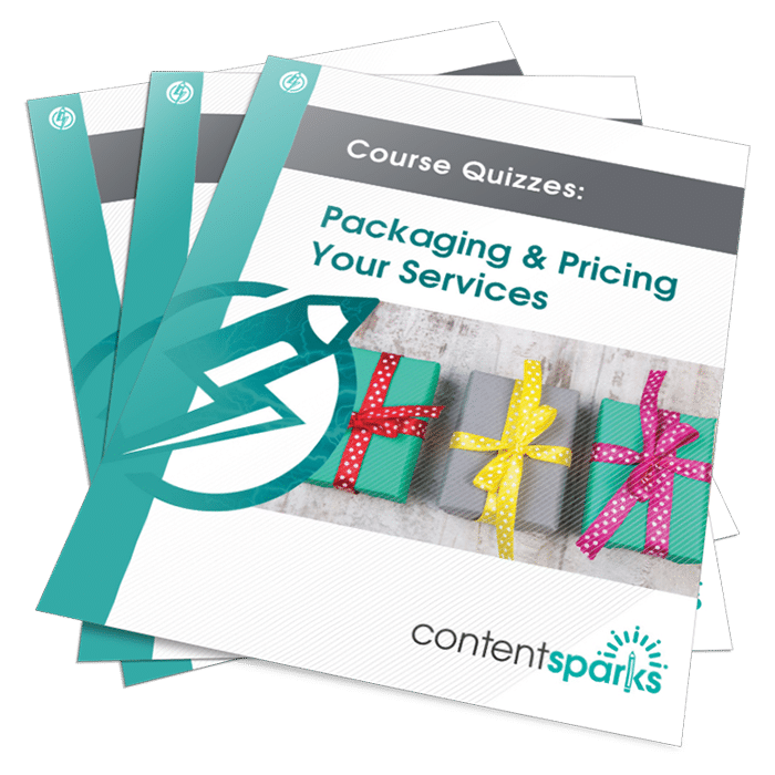 Packaging & Pricing Your Services PLR Course Quizzes